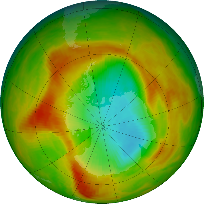 Antarctic ozone map for 05 November 1979
